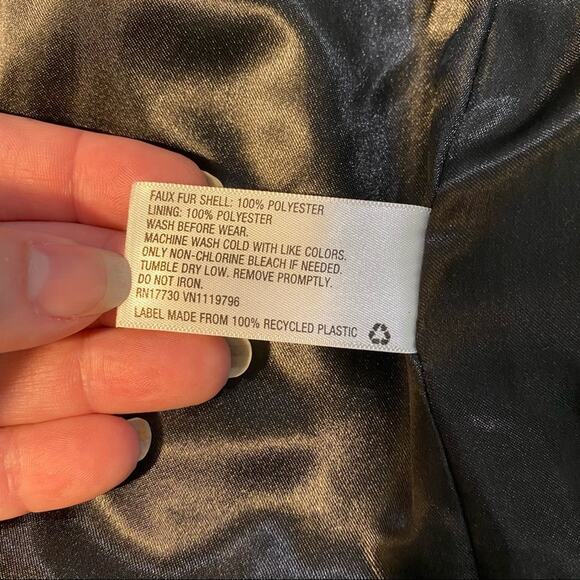 Cat Jack Vest Girls Size Large Faux Fur Black Ebony Special Occasion 10/12 - Picture 5 of 6